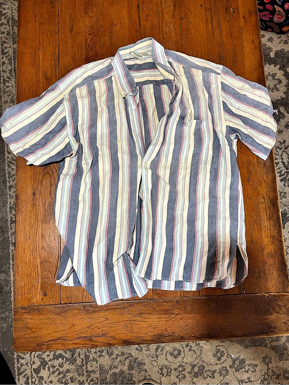 Van Heusen Men's Striped Cotton Shirt Size Medium